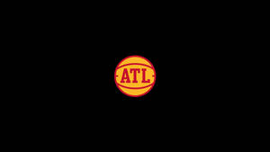 橙色籃球標誌，紅色 ATL 字母在黑色背景上 — 亞特蘭大老鷹 壁紙