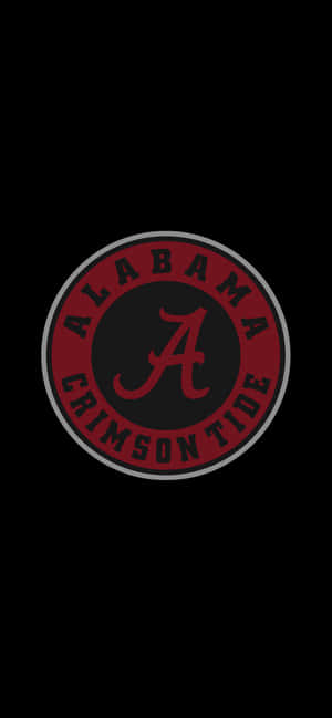 黑色背景上的阿拉巴馬紅潮隊運動標誌 — Pixel 8a 壁紙