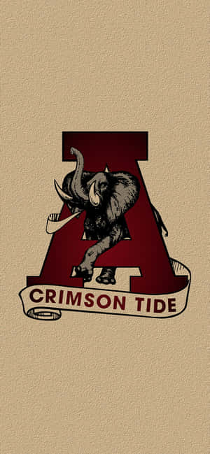Crimson Tide標誌，在大字母A內有一個大象吉祥物。 — Galaxy A 壁紙