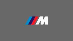 灰色背景上帶有彩色條紋的BMW M標誌 — Vans 標誌 壁紙