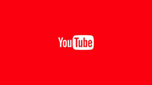 紅色背景上的YouTube標誌 — 簡約 壁紙