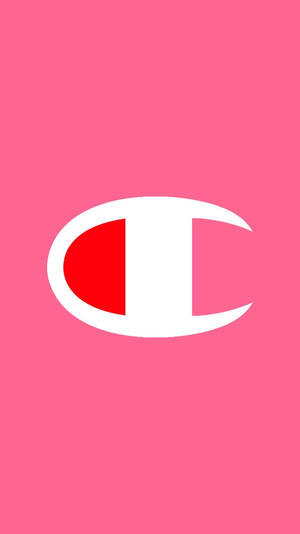 粉色背景上的Champion標誌 — 冠軍標誌 壁紙