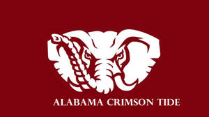 白色大象標誌，帶有編織繩索，深紅色背景，用於 Alabama Crimson Tide。 — 阿拉巴馬紅潮 壁紙
