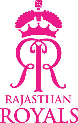 粉紅色Rajasthan Royals板球隊標誌，帶有皇冠和風格化字母。 — Galaxy Tab S9 壁紙