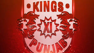 Kings XI Punjab運動隊標誌，帶有咆哮的獅子和紅色閃光背景。 — 巴基斯坦板球 壁紙