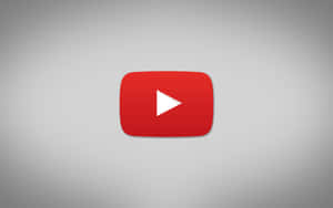 灰色背景上的 YouTube 播放按鈕標誌 — YouTube 標誌 壁紙