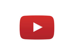 帶有紅色矩形和白色播放三角形的 YouTube 標誌。 — 社群 壁紙