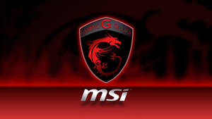 MSI Gaming G Series標誌，帶有紅色龍形徽章，背景為深紅色漸變。 — Msi 電競 壁紙
