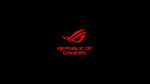 黑色背景上的紅色Republic of Gamers標誌