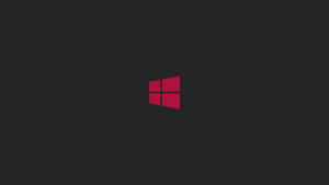 深灰色背景上的紅色Windows標誌 — 深色窗戶 壁紙