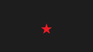 黑色背景上的紅星 — 紅色圓圈 壁紙