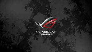 Republic of Gamers 標誌在深色飛濺背景上 — 玩家共和國 壁紙