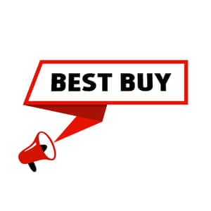 紅色擴音器，對話框內有「BEST BUY」文字。 — 最佳購買 壁紙