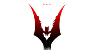 Batman Beyond 標誌，帶有紅黑蝙蝠剪影和文字 — 未來蝙蝠俠 GIF 壁紙