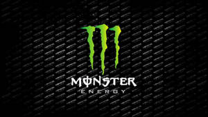 Monster Energy標誌，黑色背景上帶有滴落的綠色設計和重複的微弱標誌。 — 漫威標誌 壁紙
