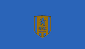 RKC Waalwijk 足球會徽章，藍色背景上有獅子圖案 — 螢幕保護 壁紙