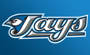 藍色和銀色 'Jays' 運動標誌，帶有鷹頭設計。 — 多倫多藍鳥隊 壁紙