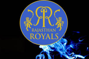 Rajasthan Royals標誌，黑色背景上帶有藍色煙霧效果 — 藍色煙霧 壁紙