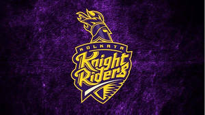 Kolkata Knight Riders板球隊標誌在紋理紫色背景上 — 空洞騎士 GIF 壁紙