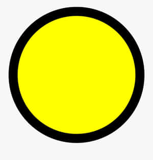一個明亮的黃色圓形，帶有粗黑色輪廓，在淺灰色背景上。 — Galaxy Z Flip7 FE 壁紙