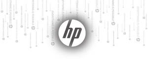 HP標誌與重複文字everything is possible的單色設計 — 惠普筆電 壁紙
