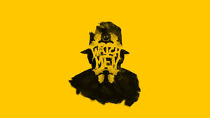 Watchmen 標誌，黑色剪影，黃色文字，黃色背景 — 守護者 壁紙