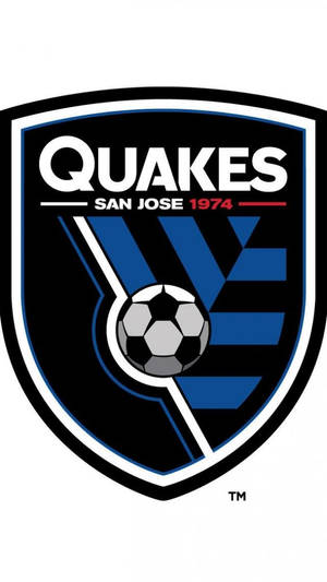 San Jose Earthquakes 足球隊標誌，包含一個足球和藍色條紋。 — 運動 壁紙