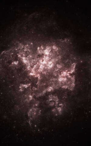 一個粉紅色和紫色的星雲，在深空中散佈著星星。 — Galaxy Tab S10+ 壁紙