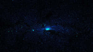 一個發光的藍色星雲，被夜空中無數星星環繞。 — 夜空 壁紙