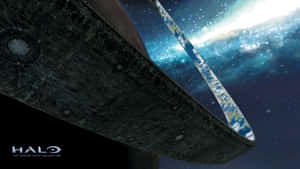 Halo環內有地球，在深空中繞著一顆恆星運行。 — 最後一戰：無限 4K 壁紙