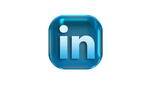 帶有藍色漸變和圓角的LinkedIn應用程式圖標。 — 領英 壁紙