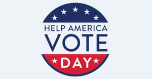 帶有星星和紅、白、藍色的Help America Vote Day標誌。 — 選舉 壁紙