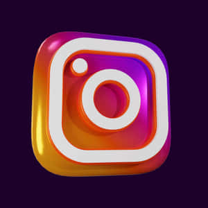 深紫色背景上帶有漸層色的閃亮Instagram標誌。 — Instagram限時動態 壁紙