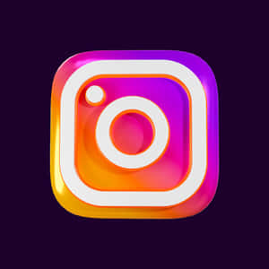 深色背景上帶有漸變顏色的光澤Instagram標誌 — Instagram限時動態 壁紙