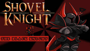 Shovel Knight 遊戲標題， featuring 黑騎士角色穿著暗色盔甲。 — 黑暗騎士 壁紙