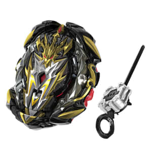 白色背景上帶有發射器的詳細Beyblade玩具 — 戰鬥陀螺爆裂 壁紙