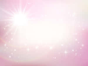 帶有閃爍星爆和鏡頭光暈的柔和粉紅與白色漸變。 — 粉紅閃光 壁紙
