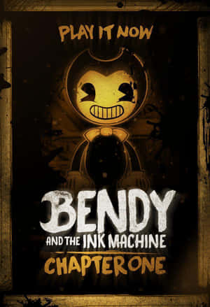 Bendy and the Ink Machine Chapter One 遊戲海報，特色是一個咧嘴笑的機械人。 — 電玩遊戲 GIF 壁紙