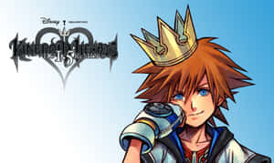 Kingdom Hearts HD 1.5 Remix標誌，主角索拉戴著皇冠和外套