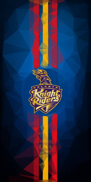 Kolkata Knight Riders體育隊伍標誌，置於幾何多邊形背景上。 — 加爾各答騎士隊 壁紙