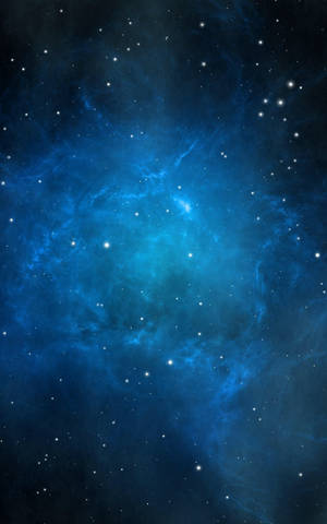 充滿星星的鮮豔藍色宇宙星雲，在深空中。 — 藍色銀河 壁紙