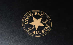 深色紋理背景上的Converse Chuck Taylor All Star標誌 — Converse 標誌 壁紙