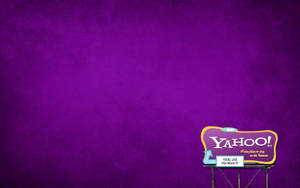 Yahoo!廣告牌，帶有約德爾吉祥物，紫色紋理背景 — 雅虎 壁紙