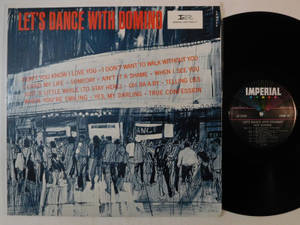 「Let's Dance with Domino」的復古專輯封面，展示了一個擁擠舞池的素描。 — 音樂 壁紙