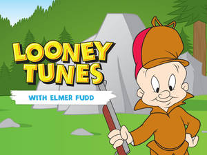卡通角色在森林中拿著步槍，帶有Looney Tunes標題。 — 樂一通 壁紙