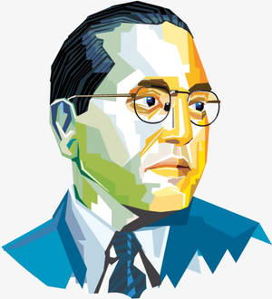 身穿西裝和眼鏡的男士的幾何插圖。 — Sai Baba 高畫質壁紙