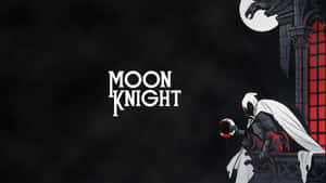 Moon Knight 穿著白色斗篷，在滿月下拿著一個血淋淋的球體。 — 月光騎士 壁紙
