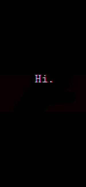 故障文字 hi 帶有暗色調的手影。 — 簡約暗黑美學 壁紙