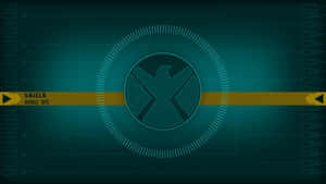 S.H.I.E.L.D. 行動作業數位介面，帶有發光青色和黃色HUD元素。 — 寶可夢 剑 盾 壁紙