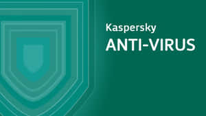 Kaspersky 防毒軟體標誌，在綠色背景上採用分層青綠色盾牌設計。 — 網路安全 壁紙